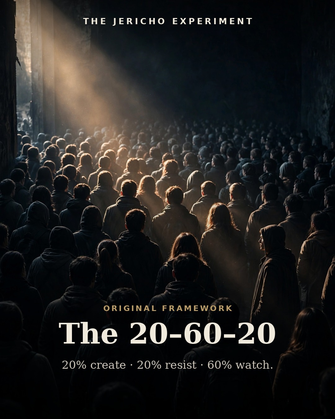 The 20-60-20: 20% Create, 20% Resist, 60% Watch